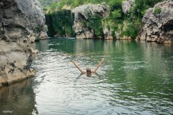 baignade cascade de l'éventail "Le parapluie" Hérault 34