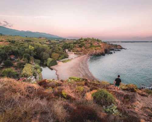 Sentier du Littoral d'Argeles à Colioure (Pyrénées-Orientales, Occitanie,France )