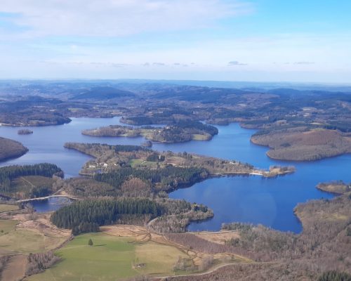 Vue aérienne du lac